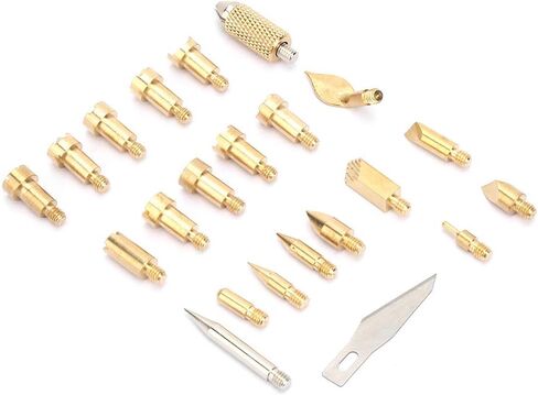 RespiceFinem لحام النحاس الحديد طرف الخشب حرق النصائح 15. 0 × 8. 0 × 1. 0 22pcs لحام النحاس الحديد الحديد حرق القلم نصيحة pyrograph in Saudi Arabia