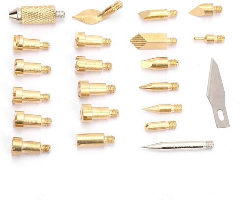 RespiceFinem لحام النحاس الحديد طرف الخشب حرق النصائح 15. 0 × 8. 0 × 1. 0 22pcs لحام النحاس الحديد الحديد حرق القلم نصيحة pyrograph in Saudi Arabia