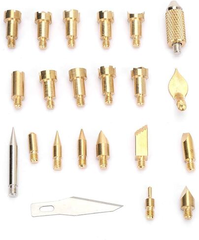 RespiceFinem لحام النحاس الحديد طرف الخشب حرق النصائح 15. 0 × 8. 0 × 1. 0 22pcs لحام النحاس الحديد الحديد حرق القلم نصيحة pyrograph in Saudi Arabia