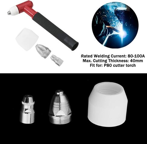 Ceramics Material P80 Electrode 20. 0×10. 0×6. 0 25Pcs Cutting Tips Electrode Consumable Accessory Fit for P80 Cutting Torch P80 Electrode in Saudi Arabia