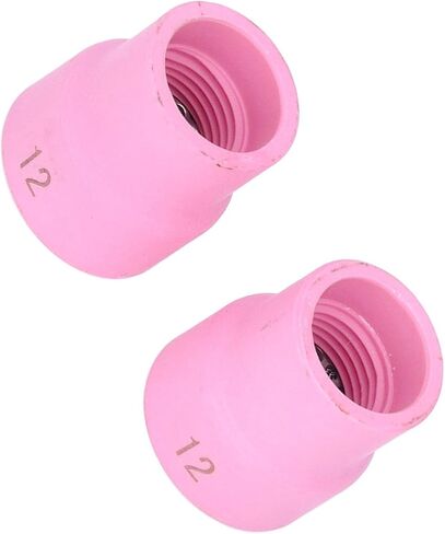 I 2Pcs Tig Welding Cup 12 14 Ceramic Nozzle Accessory Set Kit for Wp9 17 18 20 25 26 White(Redness) in Saudi Arabia