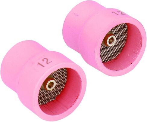 I 2Pcs Tig Welding Cup 12 14 Ceramic Nozzle Accessory Set Kit for Wp9 17 18 20 25 26 White(Redness) in Saudi Arabia