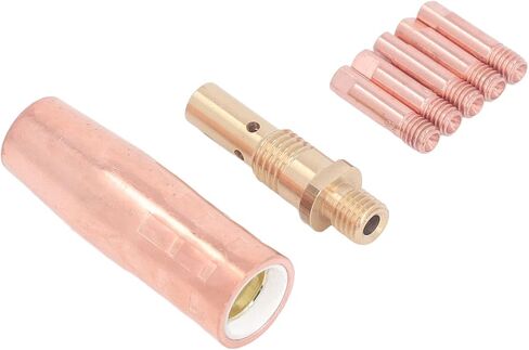 Mig Welding Gun Accessory Brass 0.9mm Tip Gas Nozzle Gas Diffuser Set for Magnum 100L in Saudi Arabia