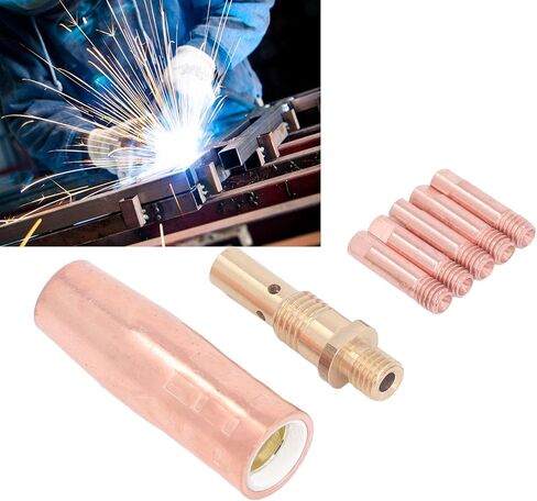 Mig Welding Gun Accessory Brass 0.9mm Tip Gas Nozzle Gas Diffuser Set for Magnum 100L in Saudi Arabia