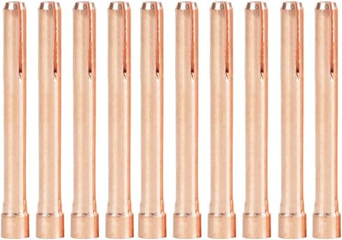 محترم 10 قطع 10N24 COLPPER COLLETS لـ TIG TIG Torch WP-17/18/26-2.4 مم ملحقات قوة القطر in Saudi Arabia