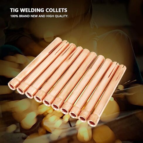 محترم 10 قطع 10N24 COLPPER COLLETS لـ TIG TIG Torch WP-17/18/26-2.4 مم ملحقات قوة القطر in Saudi Arabia