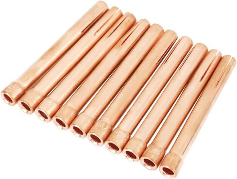 محترم 10 قطع 10N24 COLPPER COLLETS لـ TIG TIG Torch WP-17/18/26-2.4 مم ملحقات قوة القطر in Saudi Arabia