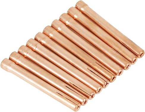 محترم 10 قطع 10N24 COLPPER COLLETS لـ TIG TIG Torch WP-17/18/26-2.4 مم ملحقات قوة القطر in Saudi Arabia