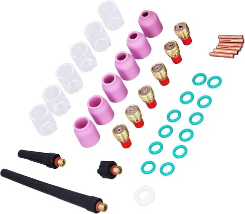 40PCS TIG TIG Torch Torch Kit مع Collet Alumina Gas Gas Cup Cup Cup مناسبة لشعلات WP 9 20 25 من سلسلة TIG المختلفة التي تقدم ممتازة in Saudi Arabia