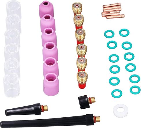 40PCS TIG TIG Torch Torch Kit مع Collet Alumina Gas Gas Cup Cup Cup مناسبة لشعلات WP 9 20 25 من سلسلة TIG المختلفة التي تقدم ممتازة in Saudi Arabia