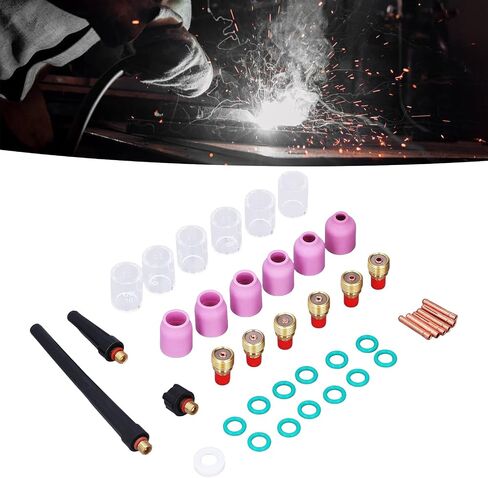 40PCS TIG TIG Torch Torch Kit مع Collet Alumina Gas Gas Cup Cup Cup مناسبة لشعلات WP 9 20 25 من سلسلة TIG المختلفة التي تقدم ممتازة in Saudi Arabia