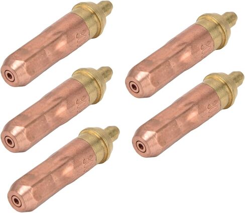 5pcs أسيتيلين قطع طرف لحام فوهة الشعلة مجموعة أدوات مجموعة مجموعة أدوات مجموعة مثالية لقطع الأسيتيلين مع فوهة قطرها 3 مم مما يسمح عمق القطع 300 مم مصنوع in Saudi Arabia