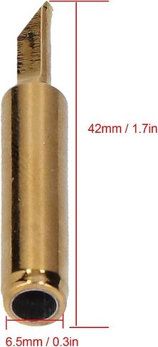 10Pcs Soldering Iron Tips Golden Solder Welding Head Replacement Accessories Ideal for Welding with 60W Power Temperature Adjustable from 200 to 480 Degrees Celsius(Gold 900M-T-IS) in Saudi Arabia