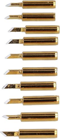 10Pcs Soldering Iron Tips Golden Solder Welding Head Replacement Accessories Ideal for Welding with 60W Power Temperature Adjustable from 200 to 480 Degrees Celsius(Gold 900M-T-IS) in Saudi Arabia