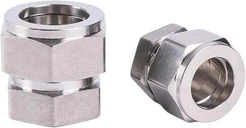 2000 PSI End Cap 1/16"-1" 3-25mm Tube OD Compression Union SUS316L Stainless Steel Coupler Pipe Fitting Connector Metric UNF Nut Lock 1Pcs(16mm) in Saudi Arabia