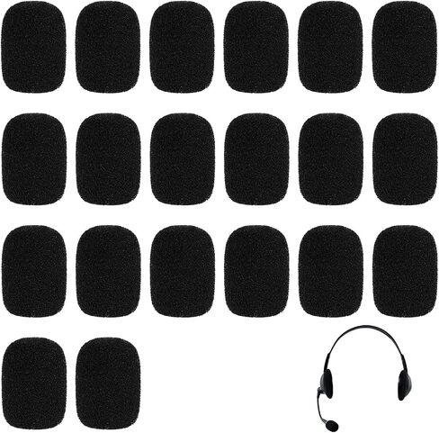 20 Pcs Mini Headset Microphone Windscreen Foam Covers,Mic Foam Windscreen for Small Lapel and Lavalier Microphones in Saudi Arabia