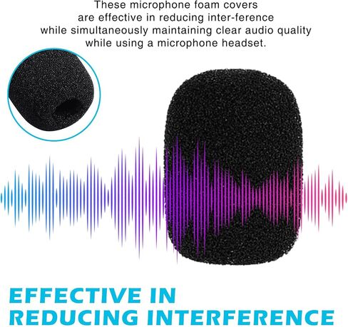20 Pcs Mini Headset Microphone Windscreen Foam Covers,Mic Foam Windscreen for Small Lapel and Lavalier Microphones in Saudi Arabia