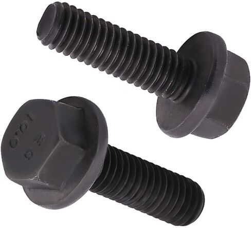 M8-1.25 x 30mm (15 pcs) Flanged Hex Bolt Screws Black Oxide Finish, 10.9 Grade Alloy Steel, Large Flange Washer Head Bolt, DIN6921/GB5789, Full Thread in Saudi Arabia