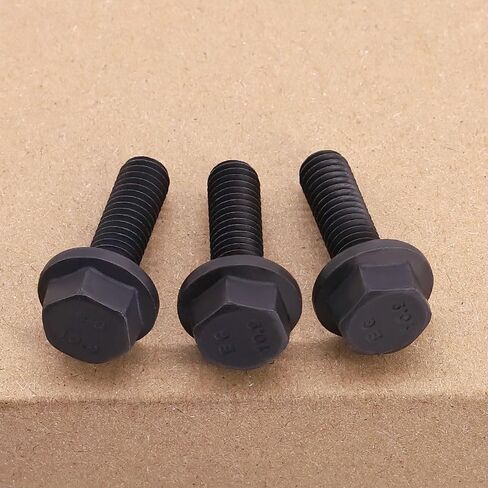 M8-1.25 x 30mm (15 pcs) Flanged Hex Bolt Screws Black Oxide Finish, 10.9 Grade Alloy Steel, Large Flange Washer Head Bolt, DIN6921/GB5789, Full Thread in Saudi Arabia