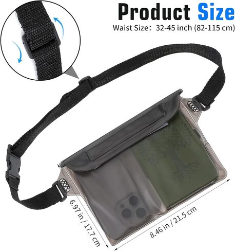 Waterproof Waist Pouch, 3 Pcs Waterproof Belt Bags for Swimming, Water Proof Fanny Pack with Adjustable Waist Strap & Screen Touch Sensitive for Swimming Boating Beach (3 Colors) in Saudi Arabia