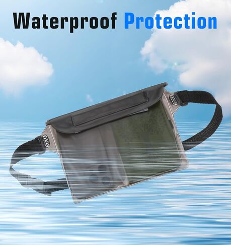 Waterproof Waist Pouch, 3 Pcs Waterproof Belt Bags for Swimming, Water Proof Fanny Pack with Adjustable Waist Strap & Screen Touch Sensitive for Swimming Boating Beach (3 Colors) in Saudi Arabia