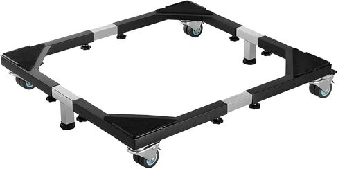 VEVOR جميع غسالة الغسالة الفولاذ المقاوم للصدأ Dolly CART ، 1200 رطل الأثاث الثقيل Dolly ، قاعدة ثلاجة قابلة للتعديل مع 4 عجلات توأم قفل وقدمين قويين للغسالة والثلاجة والمجفف in Saudi Arabia