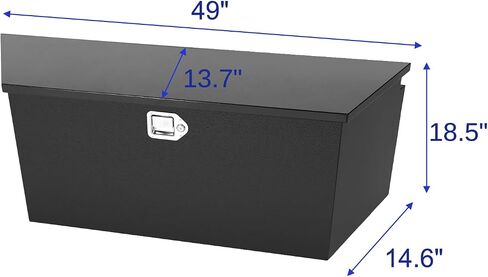 35 Inch Trailer Tongue Box, Heavy Duty Aluminum Box Tool Chest Storage for Truck Bed Pickup RV with Lock and Keys-35 x 12 x 12 inch,Black in Kuwait