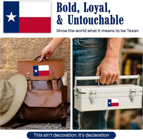 | 8 PCS Texas Flag Sticker - اثنان من الحجم ، 8 ملصقات - ملصقات تكساس قوية ، متينة ، متينة ، مانعة للتسرب. in Saudi Arabia