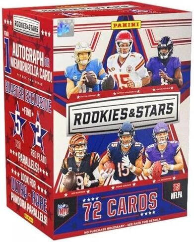 2024 Panini Rookies & Stars Football Blaster Box (72 بطاقة/مربع) ابحث عن بطاقة توقيع واحدة/تذكارات واحدة لكل صندوق! in Saudi Arabia