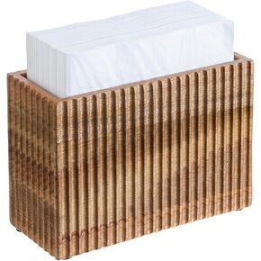 MyGift Plated Premium Solid Solid Acacia Wood Wood Fediced Rack Stand - منظم طاولة المطبخ الأنيق للمناديل الورقية - تصميم متين وأنيق وحديث in Saudi Arabia
