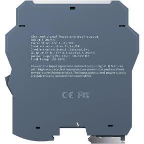 Signal Converter 1 in 1 Out 2 in 2 Out Analog Signal Isolator 4-20mA Output Signal Transmitter(1 in 1 Out,Output 1-5V_Input 0-10V_DC24V) in Saudi Arabia