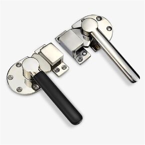 Oven Door Lock Closed and Forced Door Handle of Electric Cabinet Sealing Handle Stainless Steel Closed Door Handle 1Pcs(with Rubber Sleeve,Right) in Kuwait