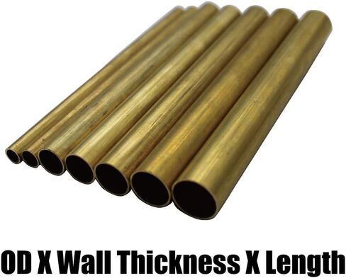 10pcs Brass Tube 2mm 3mm 4mm 5mm 6mm 7mm 8mm 9mm 10mm 11mm 12mm 13mm(3x0.5x40mm) in Saudi Arabia