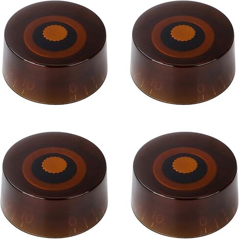 Banworks '60s Style Electric Guitar Control Knobs Metric 18-Spline 2 Tone 2 Volume Knobs 6mm (15/64") Speed Knobs for Epiphone Les Paul SG Electric Guitars Pack of 4 JT/XN-02 Golden/Black in Saudi Arabia