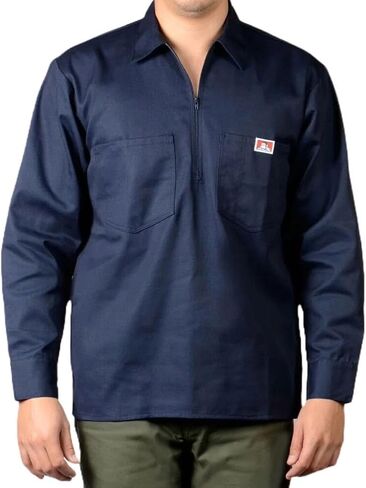 Ben Davis Men's Long Sleeve Striped Button-Up Work Shirt in Saudi Arabia