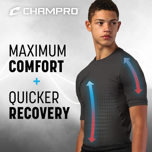 CHAMPRO Men's Compression Half Sleeve Shirt in Saudi Arabia