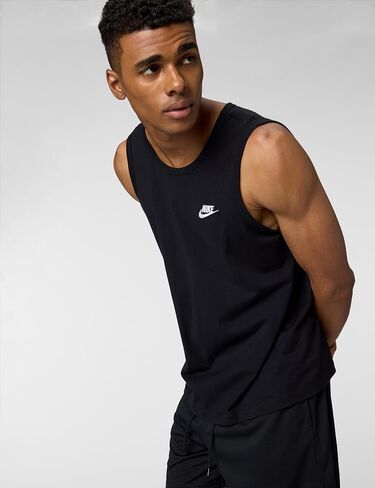 Nike NSW Futura Embossed Club Tank Top Black/White MD in Saudi Arabia