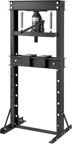 12 Ton Hydraulic Press, Heavy Duty H-Frame Garage Floor Shop Press with Adjustable Worktable & Plates, for Metal Bending, Straightening, Installing Bearings & U-Joints,Blue in Saudi Arabia