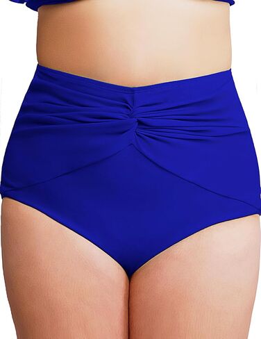 Women Plus Size High Waisted Bikini Bottom Full Coverage Swim Short Ruched Tummy Control Swim Bottoms Only 2025 in Saudi Arabia