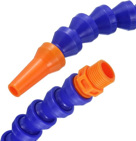 uxcell 1Pcs G3/8" Thread Flexible Water Oil Coolant Pipe Hose, 600mm Plastic Adjustable Round Nozzle Cooling Pipe Hose with Internal Tube for Lathe CNC Water Cooling System in Saudi Arabia