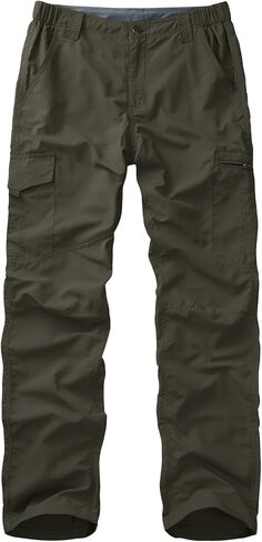 Mens Lightweight Cargo Hiking Patns Quick Dry Outdoor Work Pants with 6 Pockets Fishing Safari Pants in Saudi Arabia