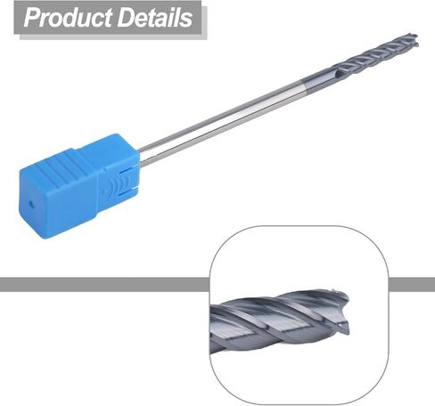 Carbide Square End Mill Cutter, 4 Flute Extra Long Shank 6Mm*150mm Carbide End Mill for Milling Alloy Steels, Hardened Steel, Metal & More in Saudi Arabia