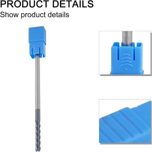 Carbide Square End Mill Cutter, 4 Flute Extra Long Shank 6Mm*150mm Carbide End Mill for Milling Alloy Steels, Hardened Steel, Metal & More in Saudi Arabia