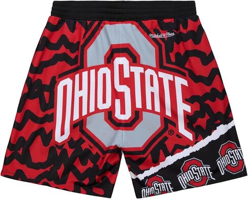 Mitchell & Ness Michigan Wolverines Mens NCAA Jumbotron 2.0 Sublimated Navy/Maize Shorts in Saudi Arabia