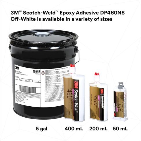 3M Scotch-Weld 08968 Epoxy Adhesive DP460NS Off-50mL, DP460NS, White in Saudi Arabia