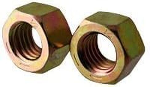 5/16"-18 Finished Hex Nuts Grade 8 Coarse Med. Carbon Zinc-Yellow CR6 - Pack of 25 in Kuwait