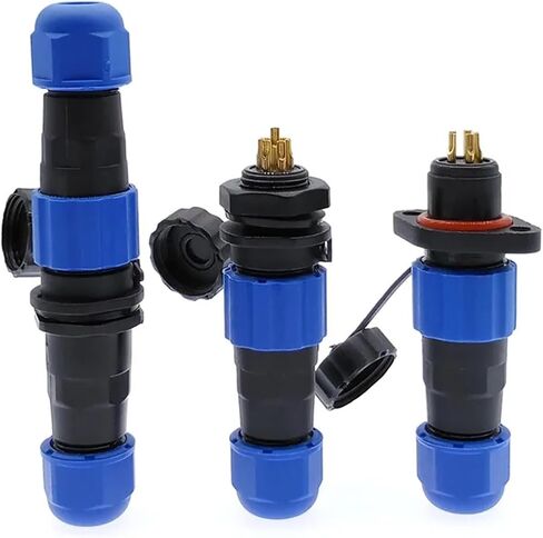 SP13 Connector IP68 2-7pin Cable Connectors 1Pcs(Back Nut,6p) in Saudi Arabia