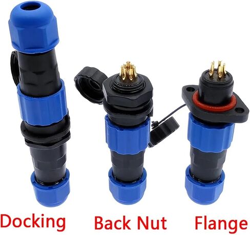 SP13 Connector IP68 2-7pin Cable Connectors 1Pcs(Back Nut,6p) in Saudi Arabia