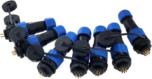 SP16 IP68 Power Cable Connectors Set Male Female Socket 2-9 Pin for Electrical Wiring 1Pcs(Back Nut 4P) in Saudi Arabia