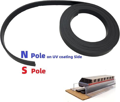 Monopolar Magnetic Tape 1/2" for Maglev Train Science Project Replacement,Thickness 0.12 Inches (Length 10 feet) in Saudi Arabia